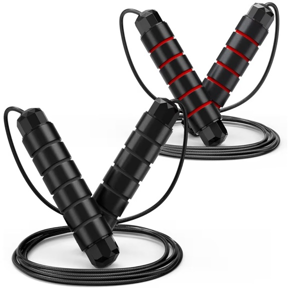 Accessories - Black Jump Rope with Red Accents NWT